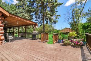 Deck overlooking the yard at 39575 N Dilleys, Wadsworth