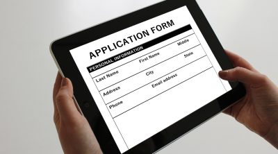 application on tablet